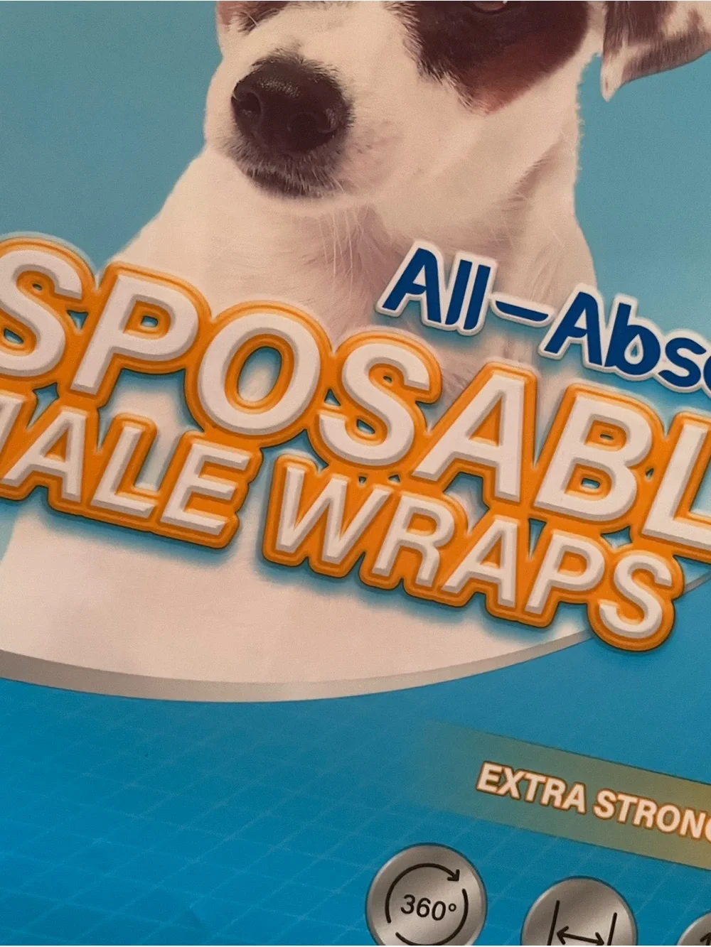 Disposable Male Wraps for Dogs - Blue (50 Count, Size S)